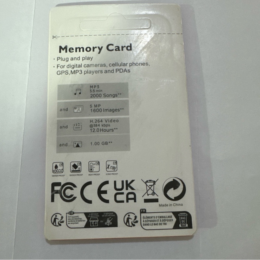 Adidas White and Gray Memory Card Packaging - Picture 2 of 2